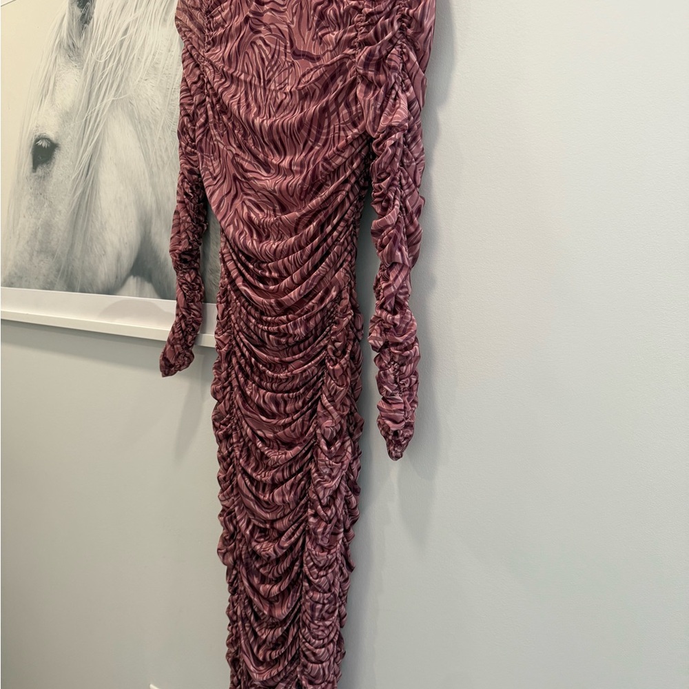 Michael Costello Mauve Patterned Dress